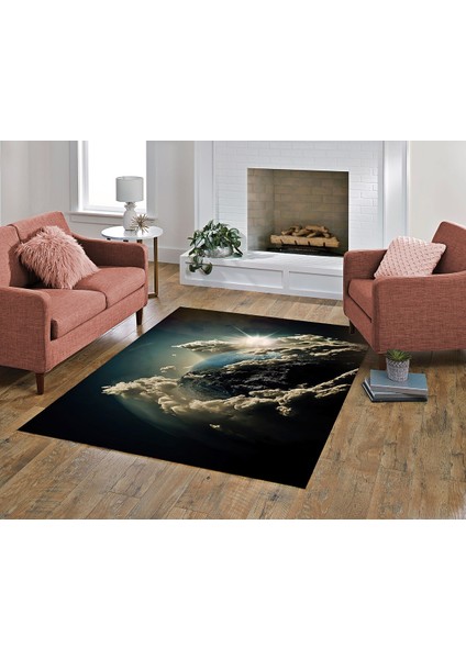 Nesa_Decor 3D Yüksek Kalite Dekoratif Dünya Halısı