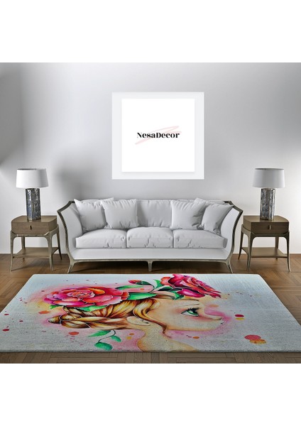 Nesa_Decor Masum Kız Şık Dekoratif Salon, Oturma Odası Halısı