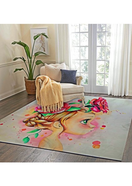 Nesa_Decor Masum Kız Şık Dekoratif Salon, Oturma Odası Halısı
