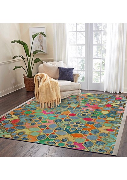 Nesa_Decor Şık Klasik Figürlü Dekoratif Salon, Oturma Odası Halısı