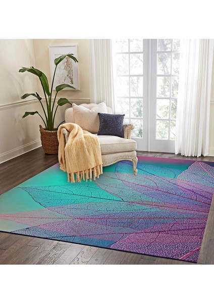 Nesa_Decor Mor Yaprak Motifli Dekoratif Salon, Oturma Odası Halısı fiyatları