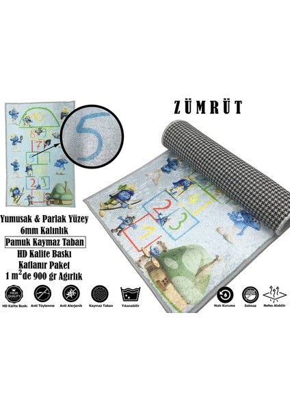 Nesa_Decor Şık Tasarım Salyangoz Desenli Gökkuşağı Motifli Salon & Hobi Odası & Çalışma Oda Halısı modelleri