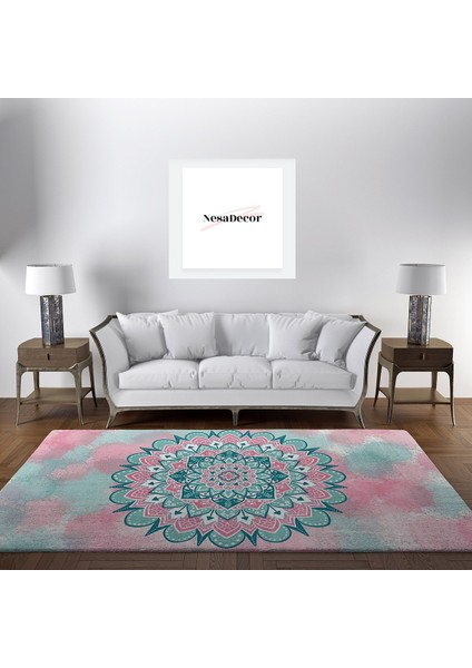 Nesa_Decor Mandala Sanatı Tasarım Salon & Oturma Odası Halısı