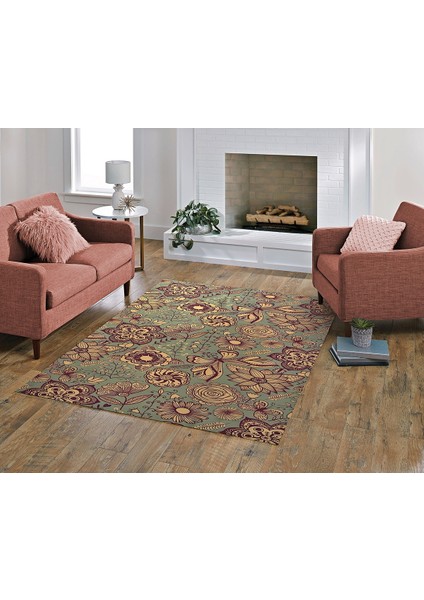 Nesa_Decor 2021 Modern Çiçek Desenli Oturma Odası & Salon Halısı modelleri