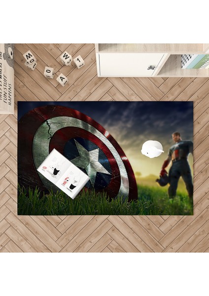 Nesa_Decor Kaptan Amerika Sinema Salon Halısı & Oyun Odası Halısı fiyatları