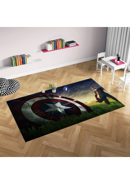 Nesa_Decor Kaptan Amerika Sinema Salon Halısı & Oyun Odası Halısı modelleri