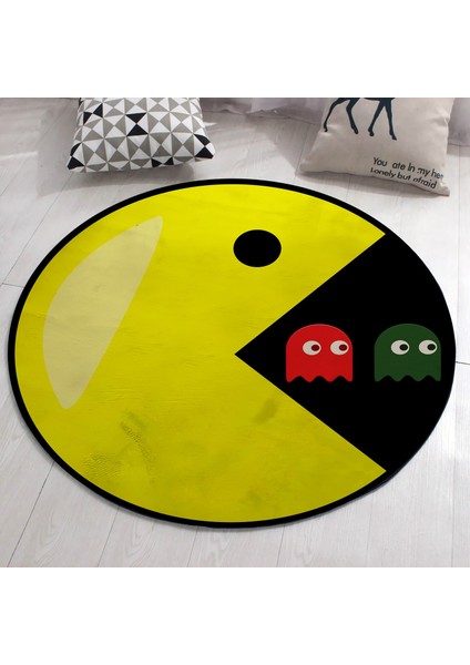 Nesa_Decor Pacman 3D Gamer Baskı Halı & Film Sinema Odası Halısı