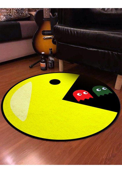 Nesa_Decor Pacman 3D Gamer Baskı Halı & Film Sinema Odası Halısı