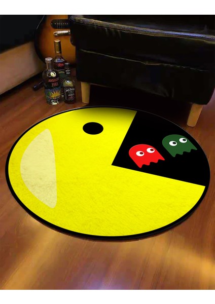 Nesa_Decor Pacman 3D Gamer Baskı Halı & Film Sinema Odası Halısı