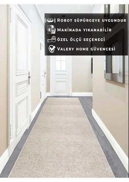 Valery Home Yıkanabilir Kaymaz Tabanlı Kesme Rulo Halı Yolluk