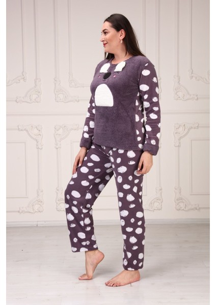 Göz Bantlı Büyük Beden Polar Pijama Takım fırsatları