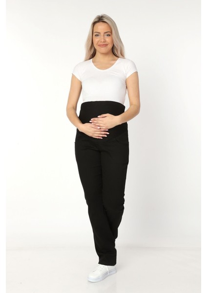 Boru Paça Hamile Keten Pantolon