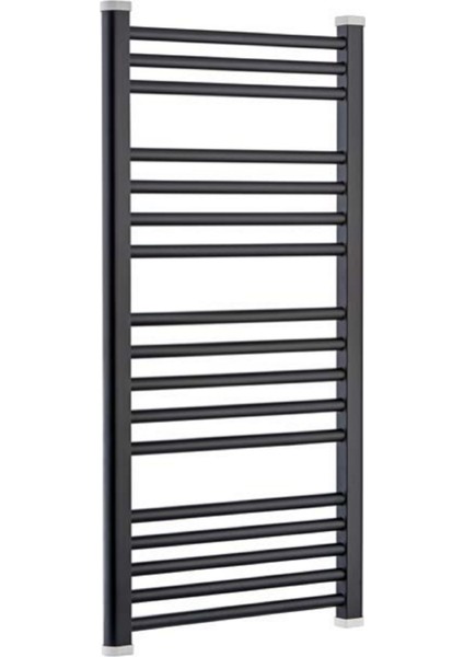 40/70CM 10 Borulu Siyah Renk Havlupan Radyatör Banyo Isıtıcı 5 Yıl Garantili