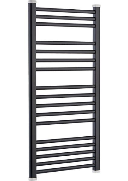 40/70CM 10 Borulu Siyah Renk Havlupan Radyatör Banyo Isıtıcı 5 Yıl Garantili