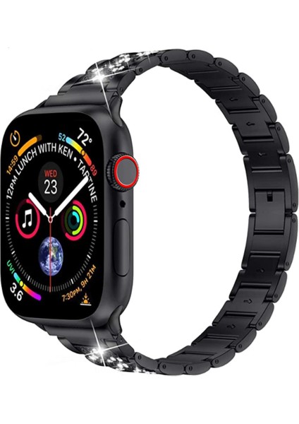 Apple Watch 44MM Wiwu Three Beads Set Auger Metal Saat Kordon Kayış Bileklik