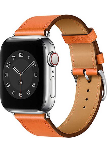 Apple Watch 42MM Wiwu Attleage Watchband Hakiki Deri Saat Kordon Kayış Bileklik