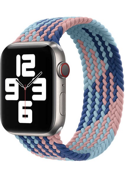 Apple Watch 38MM Wiwu Braided Solo Loop Contrast Color Small Saat Kordon Kayış Bileklik