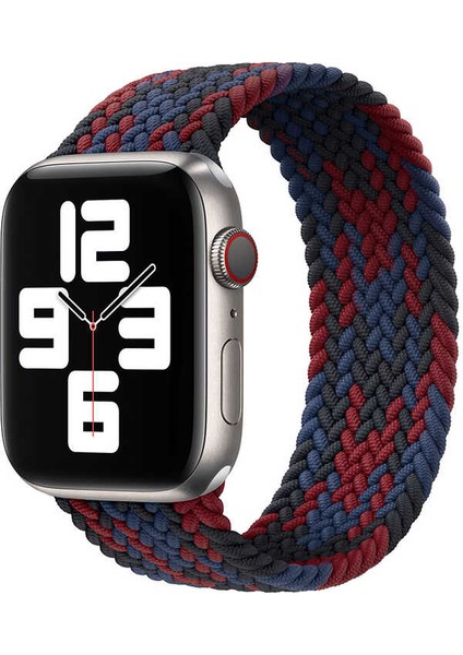 Apple Watch 38MM Wiwu Braided Solo Loop Contrast Color Small Saat Kordon Kayış Bileklik