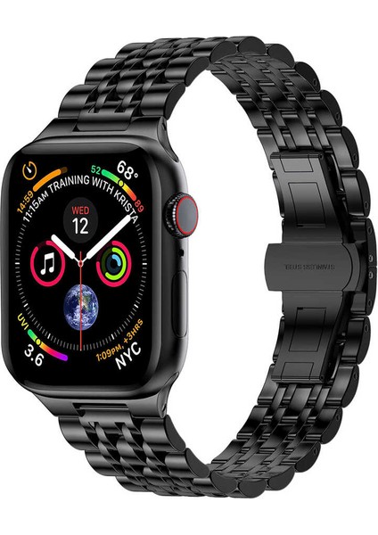 Apple Watch 42MM Wiwu Seven Beads Steel Belt Metal Saat Kordon Kayış Bileklik
