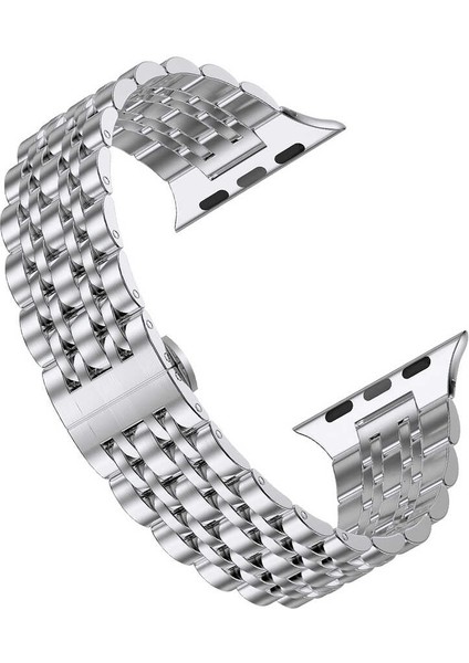 Apple Watch 42MM Wiwu Seven Beads Steel Belt Metal Saat Kordon Kayış Bileklik