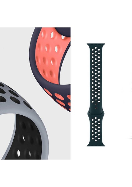 Apple Watch 38MM Wiwu Dual Color Sport Band Silikon Saat Kordon Kayış Bileklik