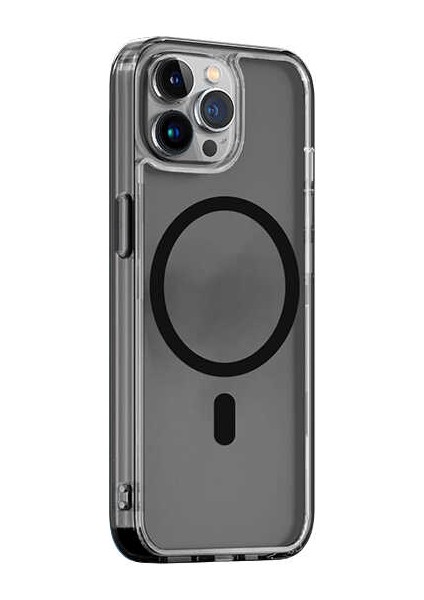 Apple iPhone 14 Pro Max Wiwu Magsafe Şarj Özellikli Lens Korumalı Şeffaf Silikon Kapak