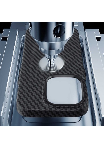 Apple iPhone 14 Plus Kılıf Wiwu Karbon Fiber Görünümlü Magsafe Wireless Şarj Özellikli Kabon Kapak