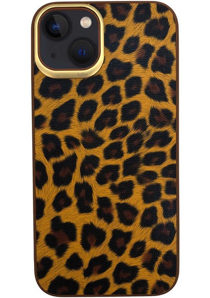 Apple iPhone 13 Kılıf Kajsa Glamorous Serisi Leopard Combo Kapak fiyatları