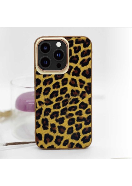 Apple iPhone 13 Kılıf Kajsa Glamorous Serisi Leopard Combo Kapak fırsatları