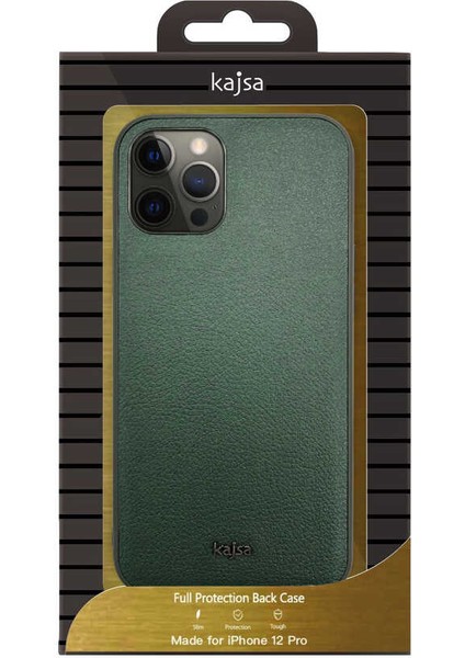 Apple iPhone 12 Pro Kılıf Kajsa Luxe Collection Hakiki Deri Kapak
