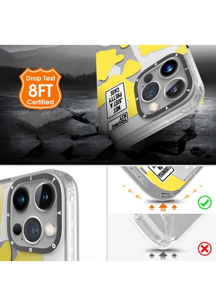 Apple iPhone 13 Pro Max Kılıf Baskılı Desenli Youngkit Kamuflaj Serisi Kapak fırsatları