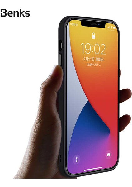 Apple iPhone 12 Mini Kılıf Arkası Mat Buzlu Benks Hybrid Kapak