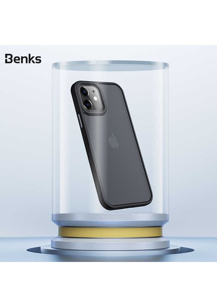 Apple iPhone 12 Mini Kılıf Arkası Mat Buzlu Benks Hybrid Kapak