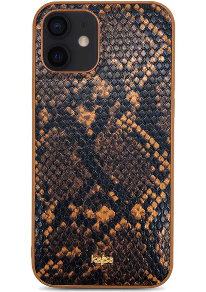 Apple iPhone 12 Pro Kılıf Kajsa Glamorous Serisi Snake Pattern Kapak