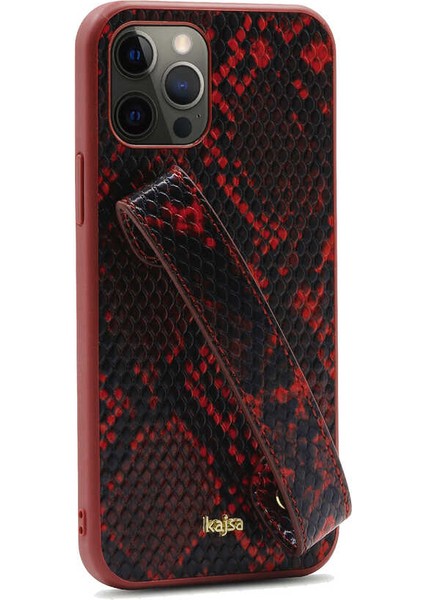 Apple iPhone 12 Pro Max Kılıf Kajsa Glamorous Serisi Snake Handstrap Kapak fiyatları