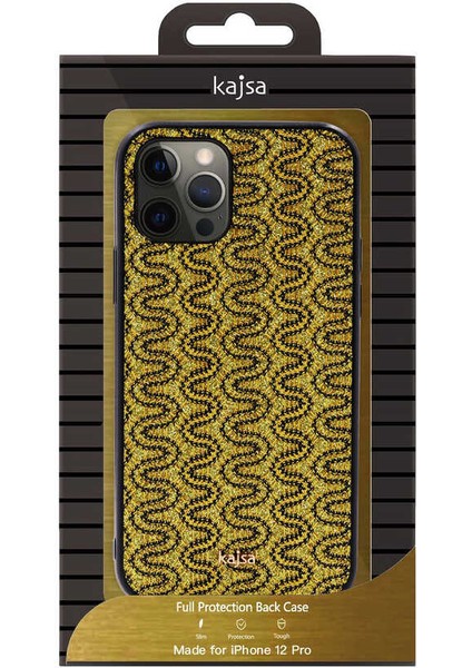 Apple iPhone 12 Pro Max Kılıf Kajsa Glamorous Serisi Waterfall Pattern Kapak modelleri