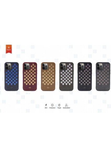 Apple iPhone 12 Pro Kılıf Kajsa Preppie Serisi Spotlight Woven Kapak