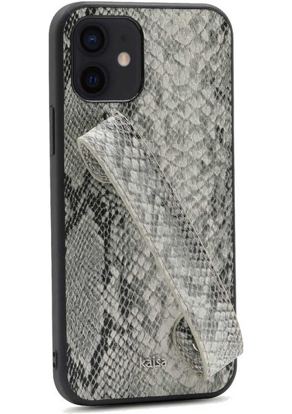 Apple iPhone 12 Kılıf Kajsa Glamorous Serisi Snake Handstrap Kapak fiyatları