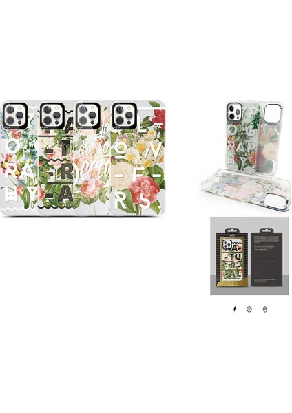 Apple iPhone 12 Pro Kılıf Çiçek Desenli Kajsa Floral Kapak fırsatları