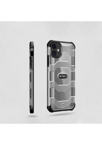 Apple iPhone 12 Kılıf Tank Kabartmalı Wiwu Voyager Kapak