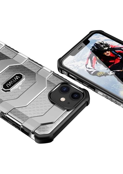 Apple iPhone 12 Kılıf Tank Kabartmalı Wiwu Voyager Kapak