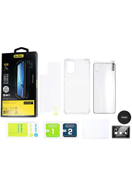 Galaxy S20 Plus Ön Arka Koruma Go Des 5 In 1 Full Body Shield