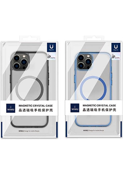 Apple iPhone 14 Wiwu Magsafe Şarj Özellikli Lens Korumalı Şeffaf Silikon Kapak
