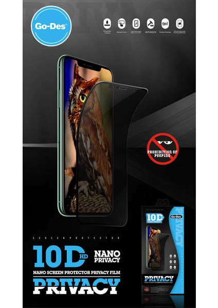 Apple iPhone 12 Pro Go Des Hayalet Gizli Ekran Koruyucu