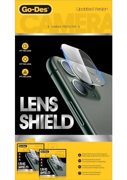 Apple iPhone 11 Go Des Lens Shield Kamera Lens Koruyucu