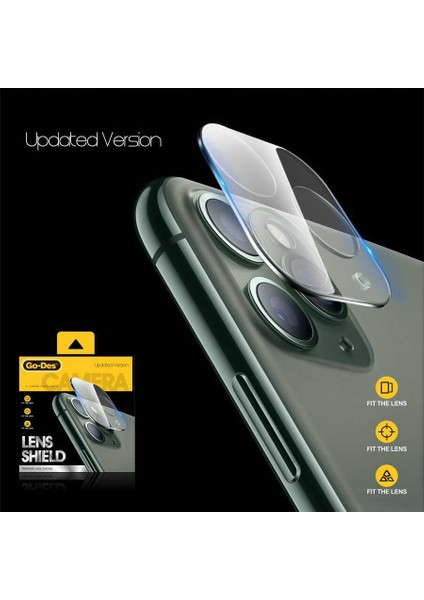 Apple iPhone 11 Go Des Lens Shield Kamera Lens Koruyucu