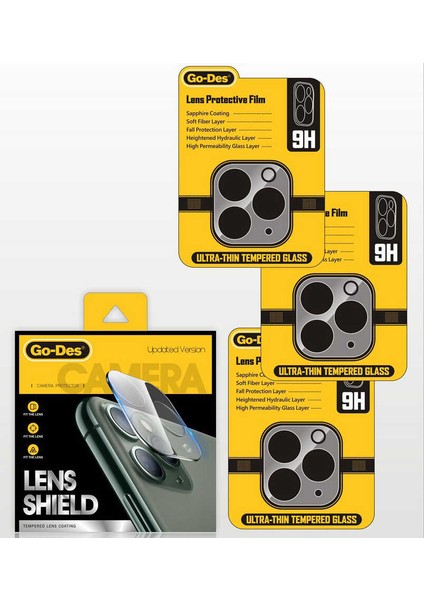 Apple iPhone 11 Go Des Lens Shield Kamera Lens Koruyucu