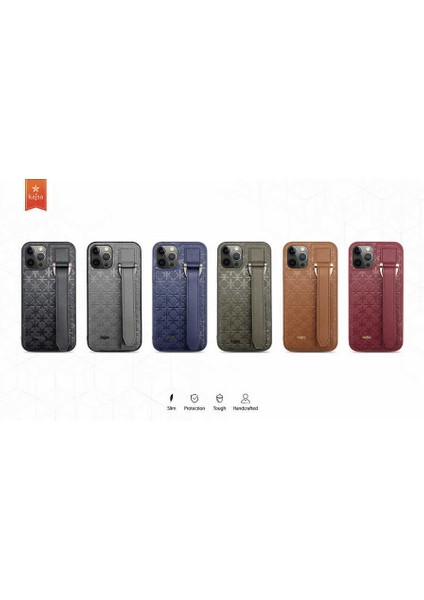 Apple iPhone 12 Kılıf Kajsa Neo Clasic Serisi Mono K Strap Kapak fırsatları