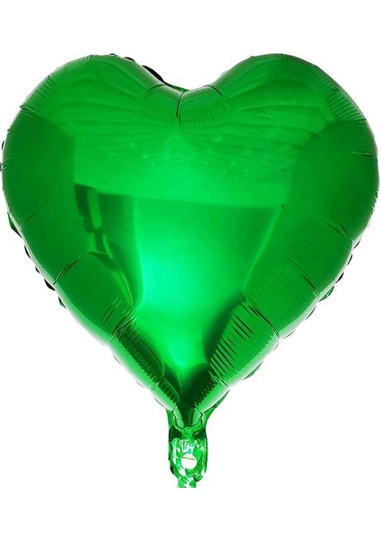 Kalp Şeklinde Yeşil Renk Folyo Balon 1 Adet 45 cm