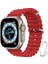 Apple Watch Series Ultra Iwatch Se, Series 8 7 6 5 4 3 2 1 49MM 45MM 44MM 42MM Kordon Silikon Naylon Kayış Baklalı Bileklik Loop Hasır Ayarlanabilir Kancalı Tokalı Orange Albine 1